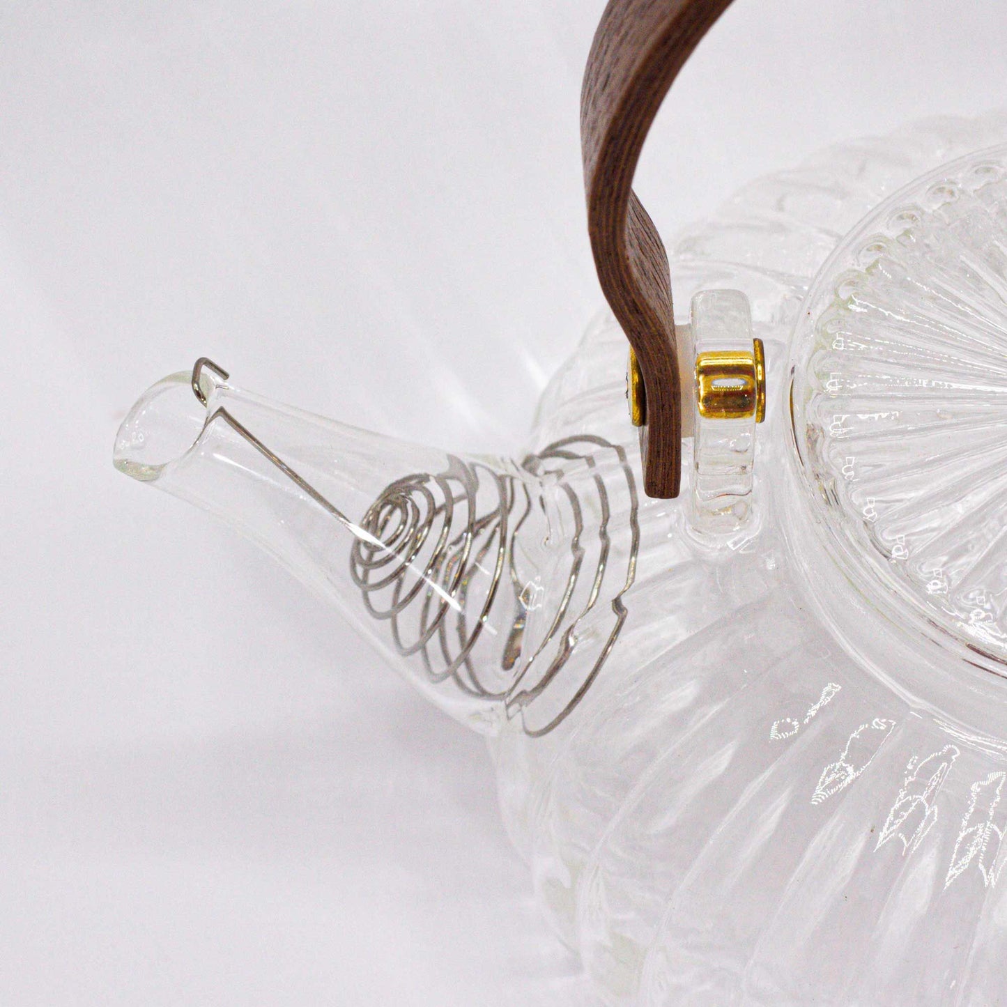 Glas-Teekanne mit Infuser - Clear Ribbed Pearl (850ml)