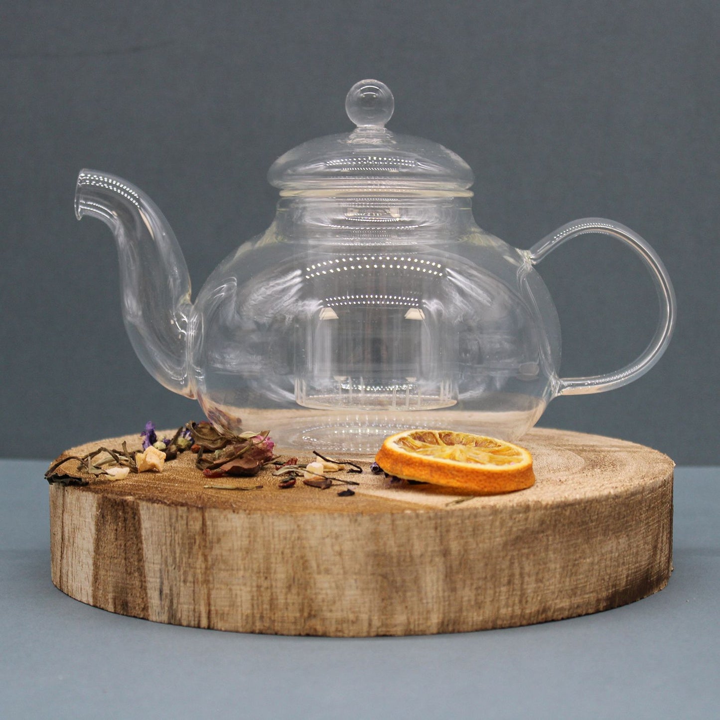 Glas-Teekanne mit Infuser - Round Pearl (800ml)