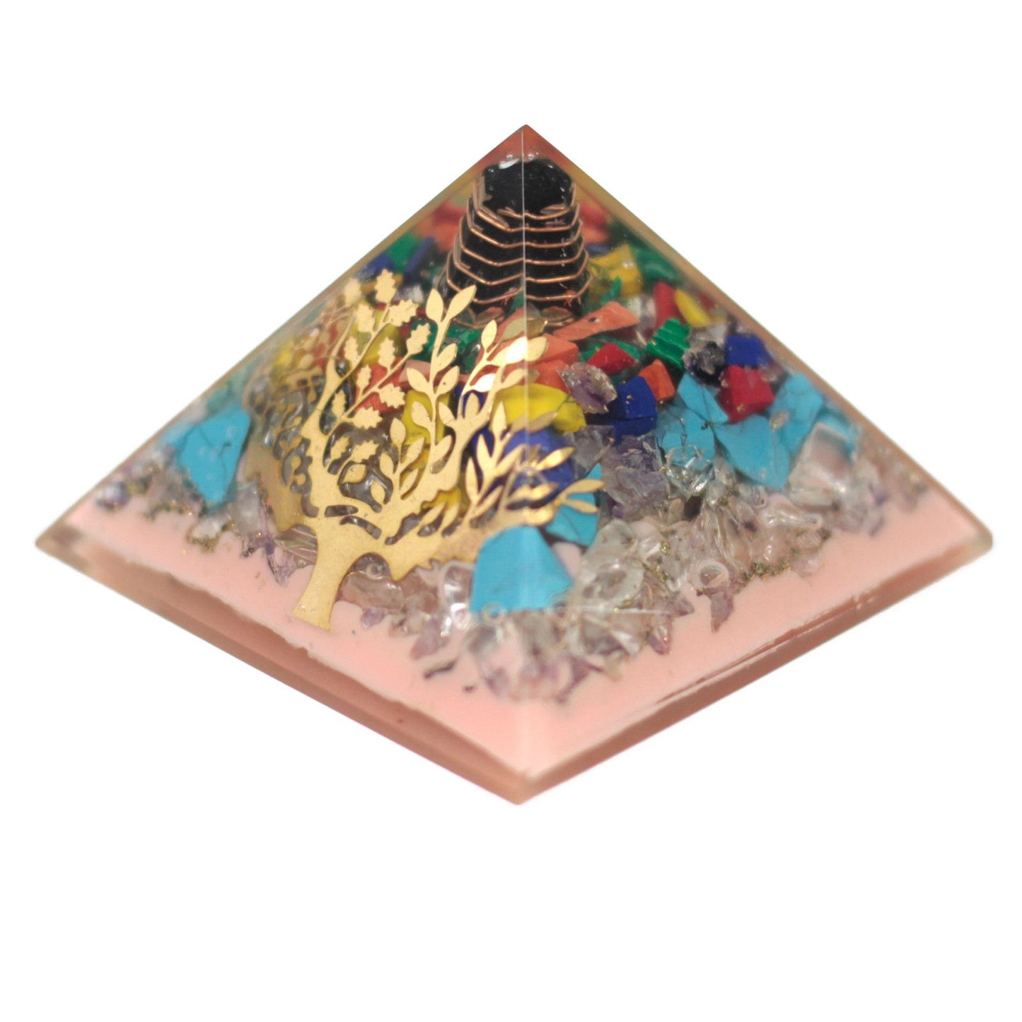 Orgonit Pyramide 70mm - Baum (Erdbasis)