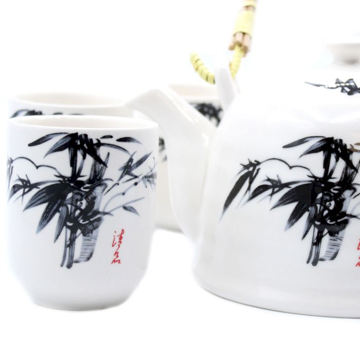 Herbal Teapot Set - Weißer Stein Oriental (850ml)