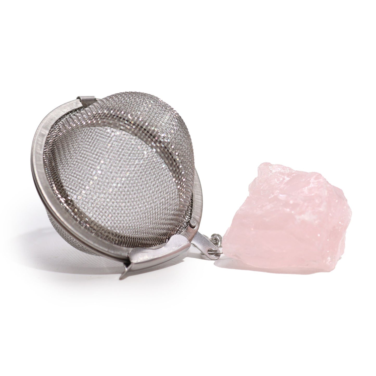 Teesieb mit Rosenquarz