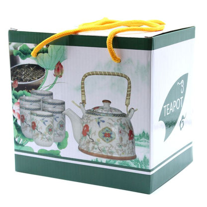 Herbal Teapot Set - Weißer Stein Oriental (850ml)