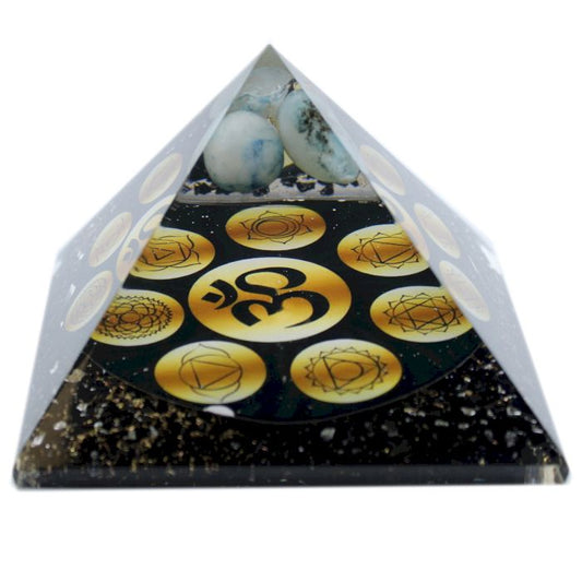 Orgonit Pyramide 90mm - Midnight Om Chakra