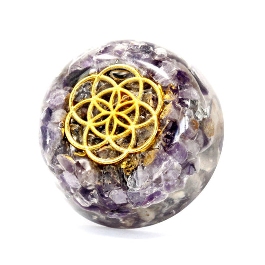 Orgonit-Schreibtisch-Kuppel „Amethyst“