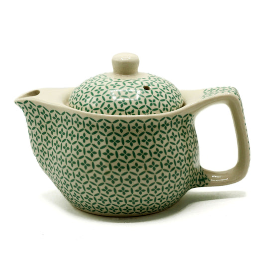 Kleine Teekanne mit Metallsieb - Grünes Mosaik (350ml)