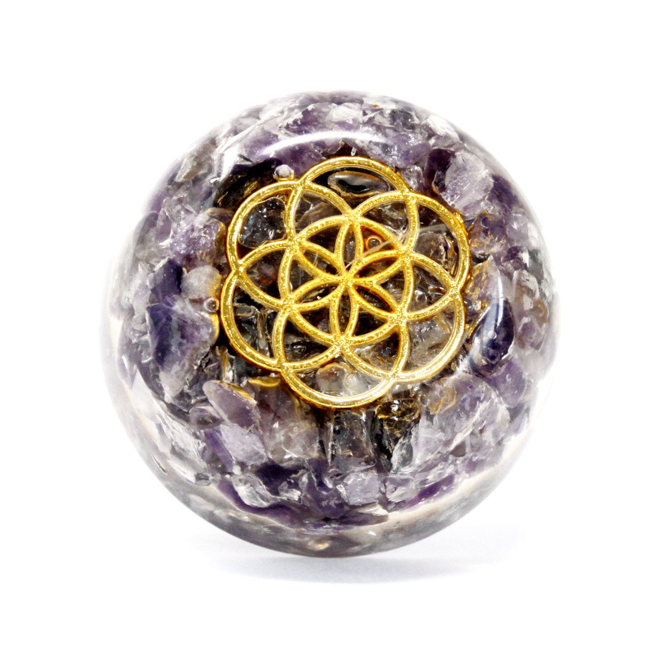 Orgonit-Schreibtisch-Kuppel „Amethyst“