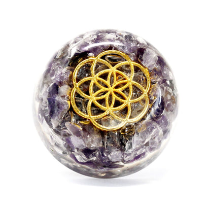 Orgonit-Schreibtisch-Kuppel „Amethyst“