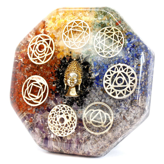 Orgonit-Schreibtisch-Zierobjekt „Buddha Chakra“ (Groß)