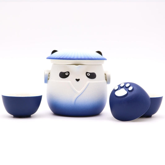 Panda Teekannen-Set - Reise-Set (Sky Blue)