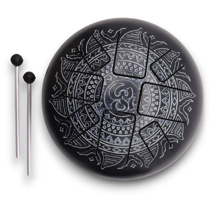 Zungentrommel - Om Mandala Gravur (22x15cm)
