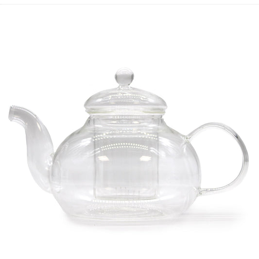 Glas-Teekanne mit Infuser - Round Pearl (800ml)