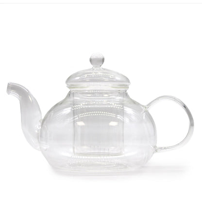 Glas-Teekanne mit Infuser - Round Pearl (800ml)