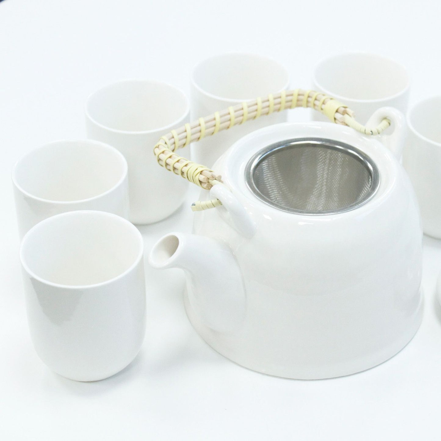 Herbal Teapot Set - Klassisch Weiß (850ml)