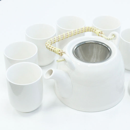 Herbal Teapot Set - Klassisch Weiß (850ml)
