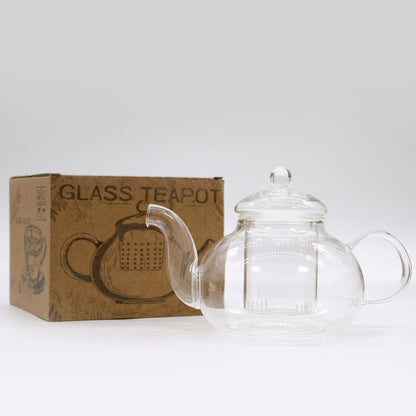 Glas-Teekanne mit Infuser - Round Pearl (800ml)