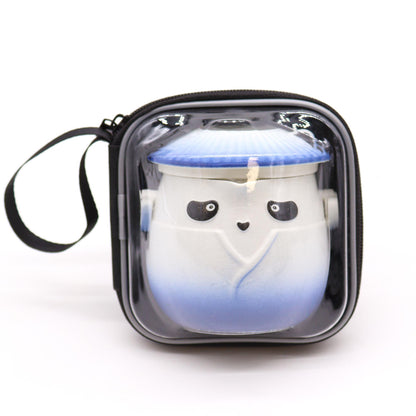 Panda Teekannen-Set - Reise-Set (Sky Blue)