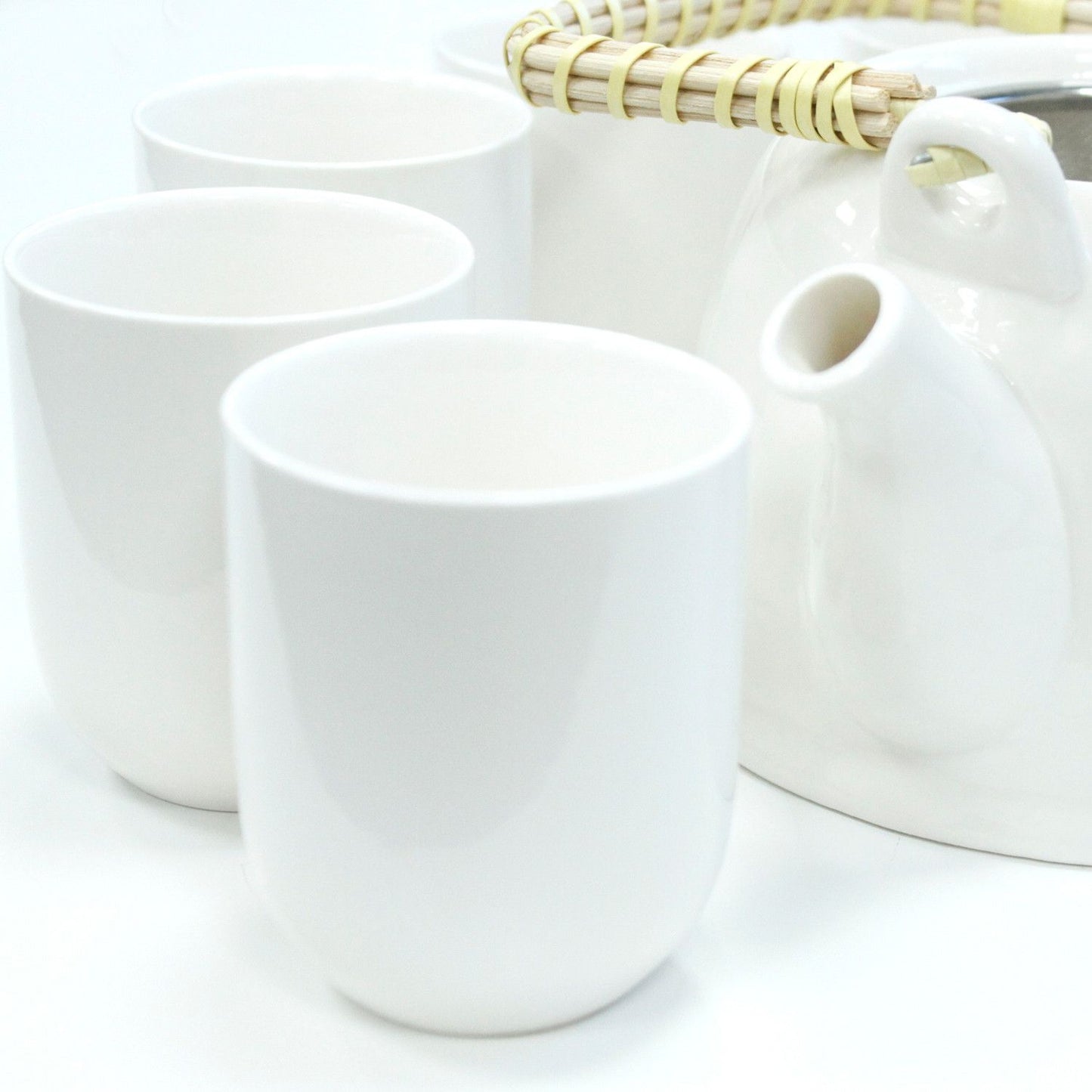 Herbal Teapot Set - Klassisch Weiß (850ml)