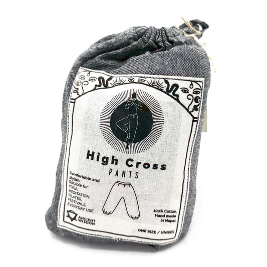 Graue Yoga- und Festivalhose - High Cross Himalayan-Druck