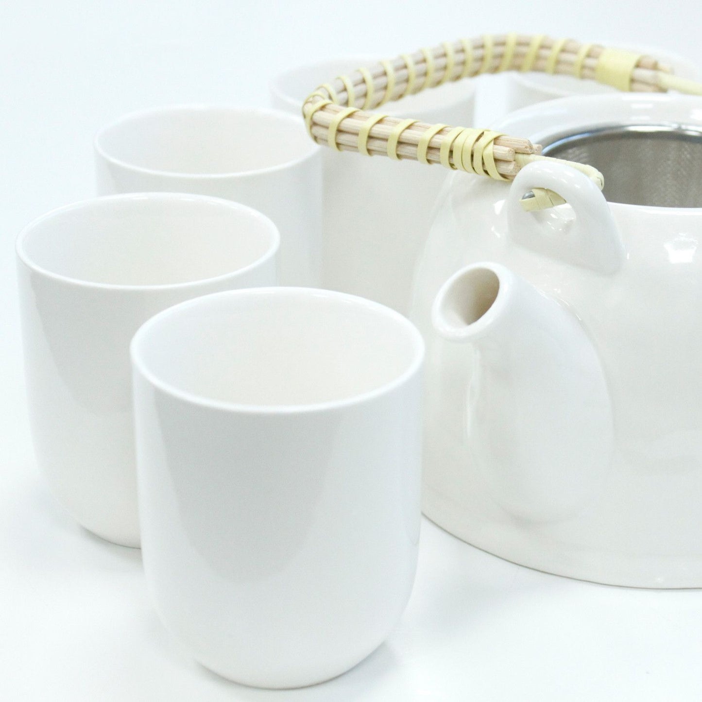 Herbal Teapot Set - Klassisch Weiß (850ml)