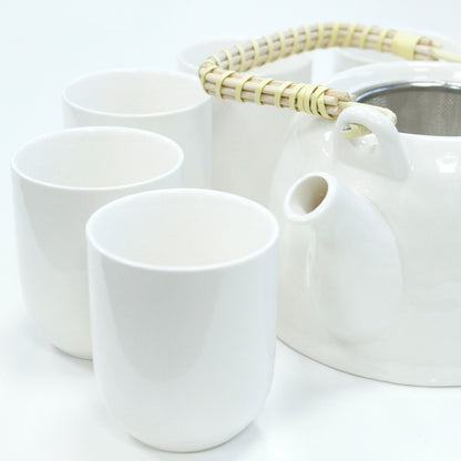 Herbal Teapot Set - Klassisch Weiß (850ml)