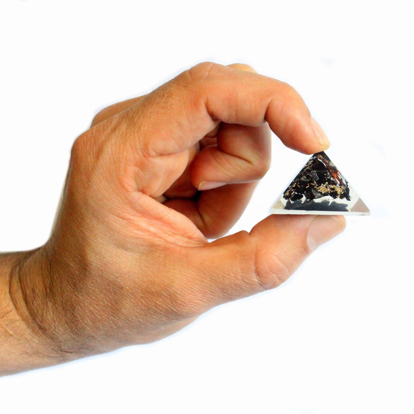 Orgonit Pyramide 25mm - Edelstein-Splitter und Kupfer