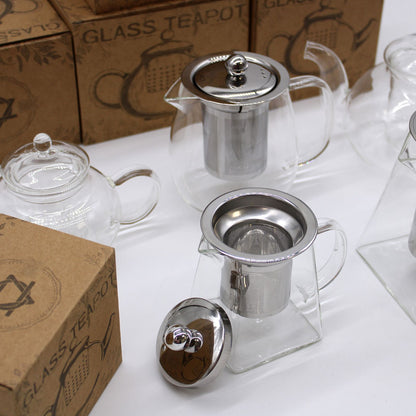 Glas-Teekanne mit Infuser - Round Pearl (800ml)