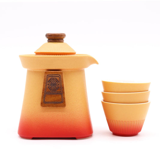 Teekannen-Set Tempel - Orange Earth
