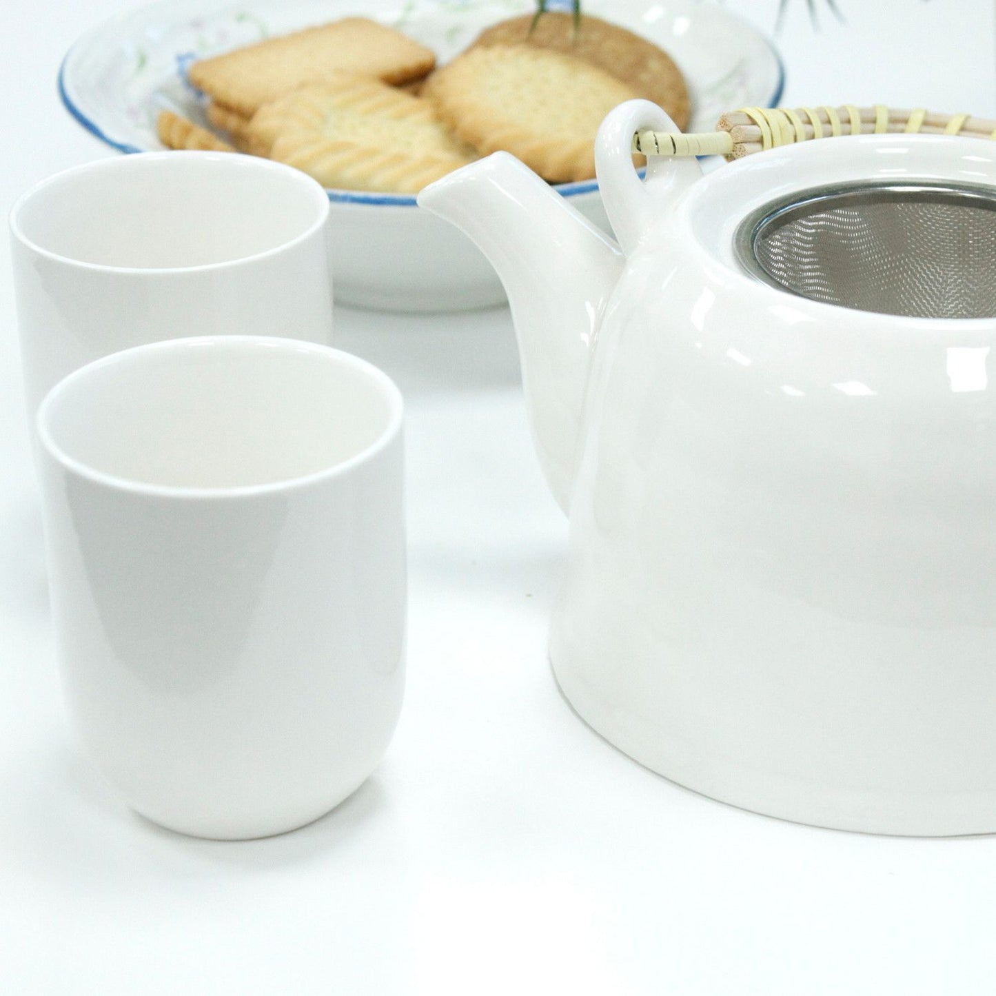 Herbal Teapot Set - Klassisch Weiß (850ml)
