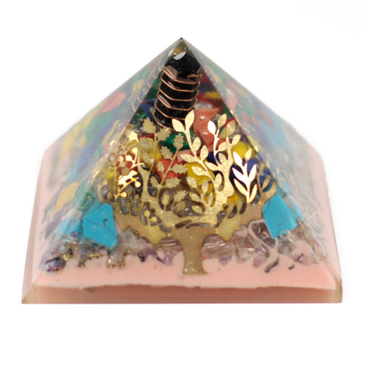 Orgonit Pyramide 70mm - Baum (Erdbasis)