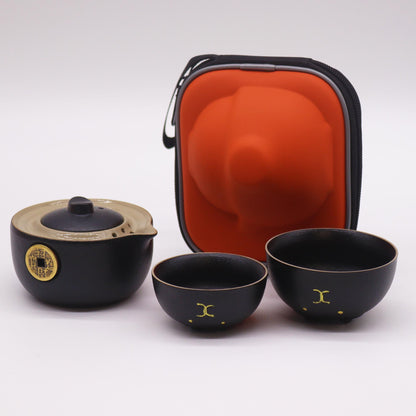 Teeset Glückskatze - Reise-Set (zwei Tassen)