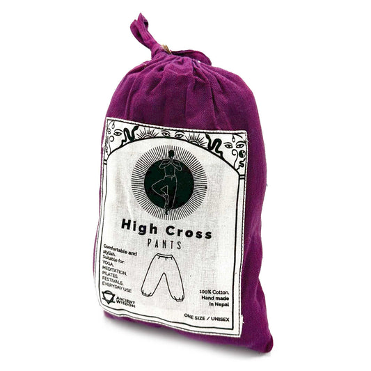 Lila Yoga- und Festivalhose - High Cross Himalayan-Druck