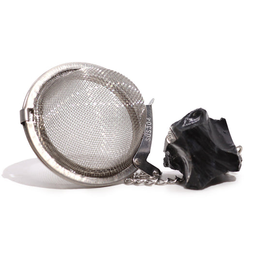 Teesieb mit Schwarzem Obsidian