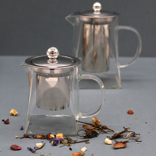 Glas-Teekanne mit Infuser - Tower Shape (750ml)