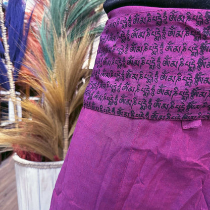 Lila Yoga- und Festivalhose - Thai Fisherman Mandala Mantra