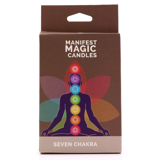 Sieben Chakra Manifestationskerzen (7er-Pack)