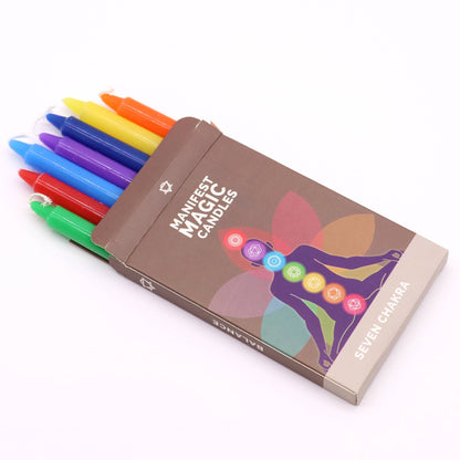 Sieben Chakra Manifestationskerzen (7er-Pack)