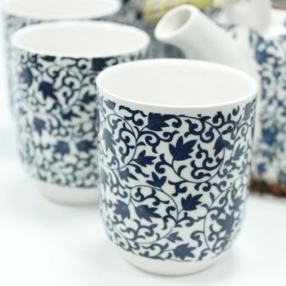 Herbal Teapot Set - Blaues Muster (850ml)