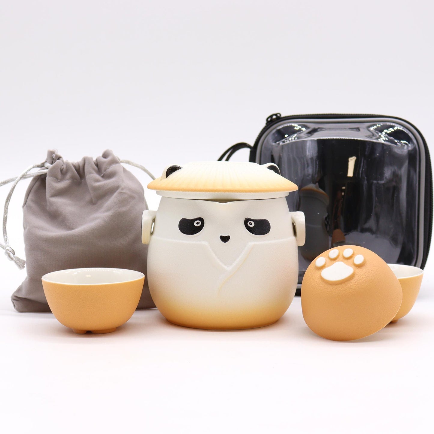 Panda Teekannen-Set - Reise-Set (Sky Orange)