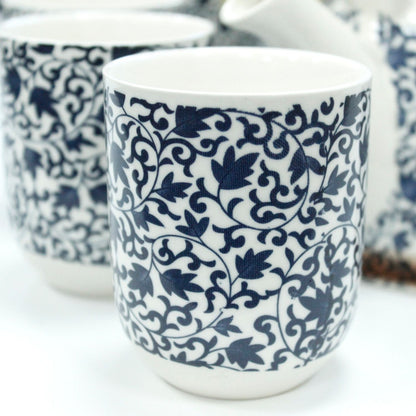 Herbal Teapot Set - Blaues Muster (850ml)