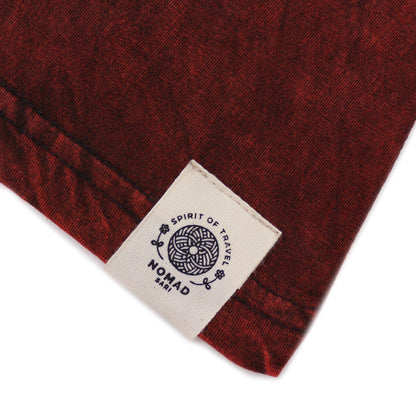 T-Shirt (M) Stone Washed - Mandala - Maroon