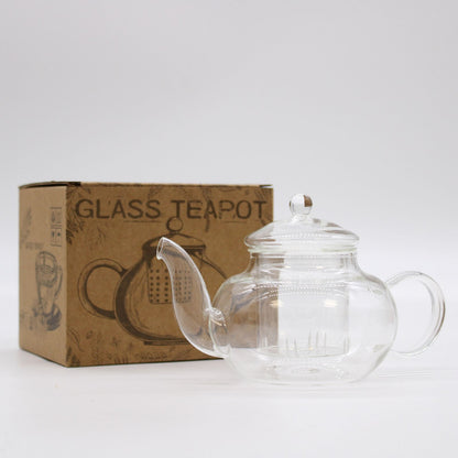 Glas-Teekanne mit Infuser - Round Pearl (400ml)