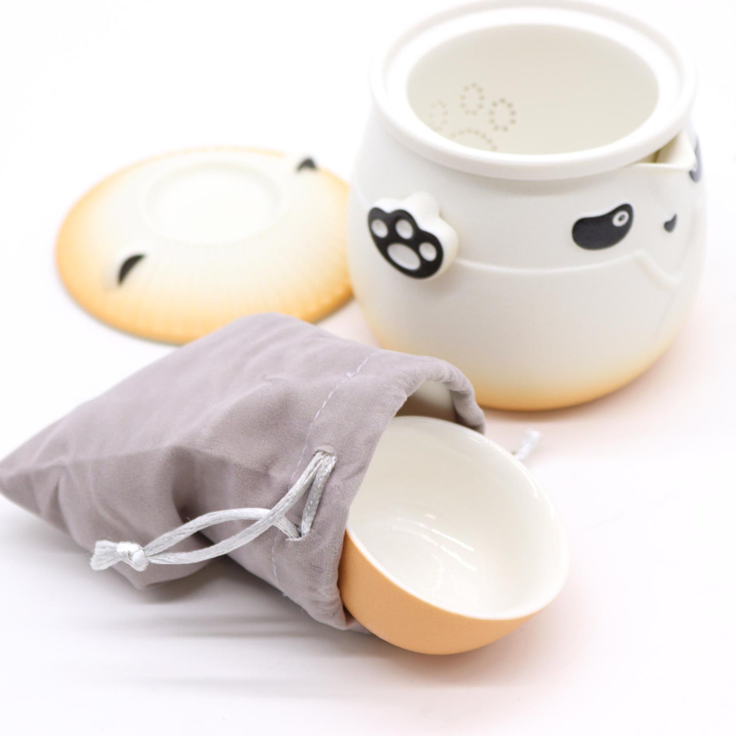 Panda Teekannen-Set - Reise-Set (Sky Orange)