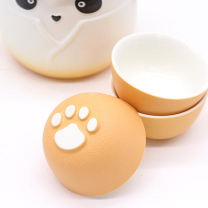 Panda Teekannen-Set - Reise-Set (Sky Orange)