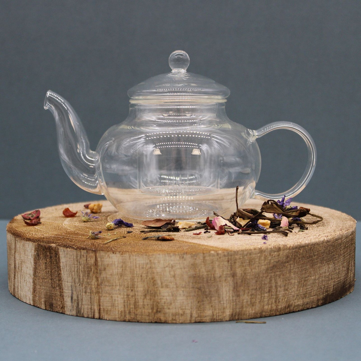 Glas-Teekanne mit Infuser - Round Pearl (400ml)