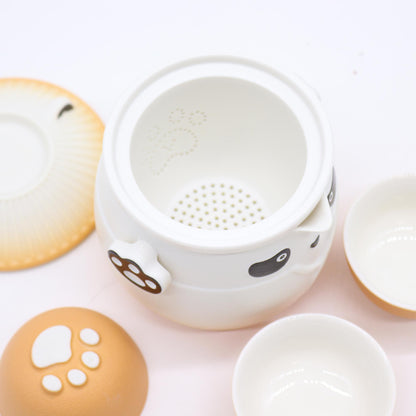 Panda Teekannen-Set - Reise-Set (Sky Orange)