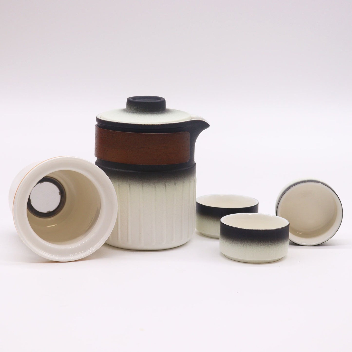 Keramik-Teeset mit Infuser - Three Friends (Reise-Set)